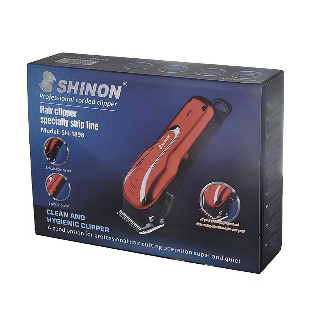 MAQUINA PARA CORTAR CABELLO LINEA RECTA SH-1898 SHINON C*40