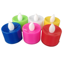 SET*24 MINI VELAS DE COLORES A PILAS DE COLORES 3CM